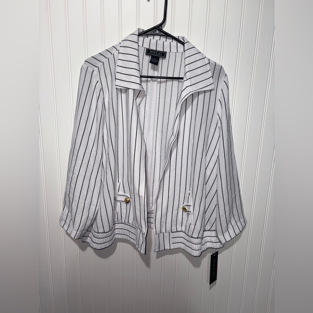 NWT New York Clothing Co. Striped Jacket| Size 1x